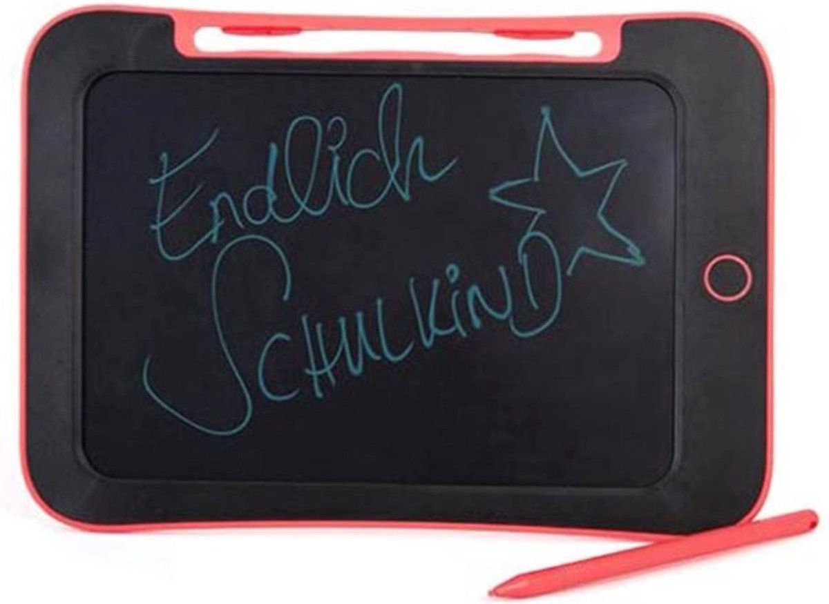 ABC CHAMPIONS - LCD Schrijf en Tekentablet - 8 inch | Leuke leermiddel voor kinderen om te schrijven en tekenen - Met Pen - Roze