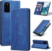 Hoesje voor Samsung Galaxy A12 Book case hoesje - Flip cover - Wallet case voor A12 - Hoesje met pasjes - Blauw