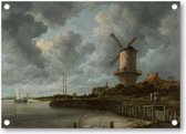 De molen bij Wijk bij Duurstede - Tuinposter 70x50 - Wanddecoratie - Jacob Isaacksz van Ruisdael - Meesterwerken - Landschap