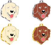 Dali's Pet Golden  Retriever Aanpasbare ID-tags voor huisdieren Gegraveerd Hondenpenning