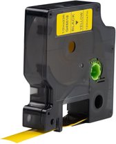 Ruban Dymo D1 compatible 45018 (S0720580), noir sur jaune, 12 mm x 7 m