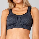 PureLime Padded Athletic Bra - Soutien-gorge de sport - running - tennis - grande taille - gris - taille 80F