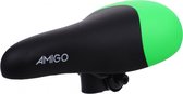 AMIGO fietszadel kinderfiets 22,5 cm kunstleer zwart/groen
