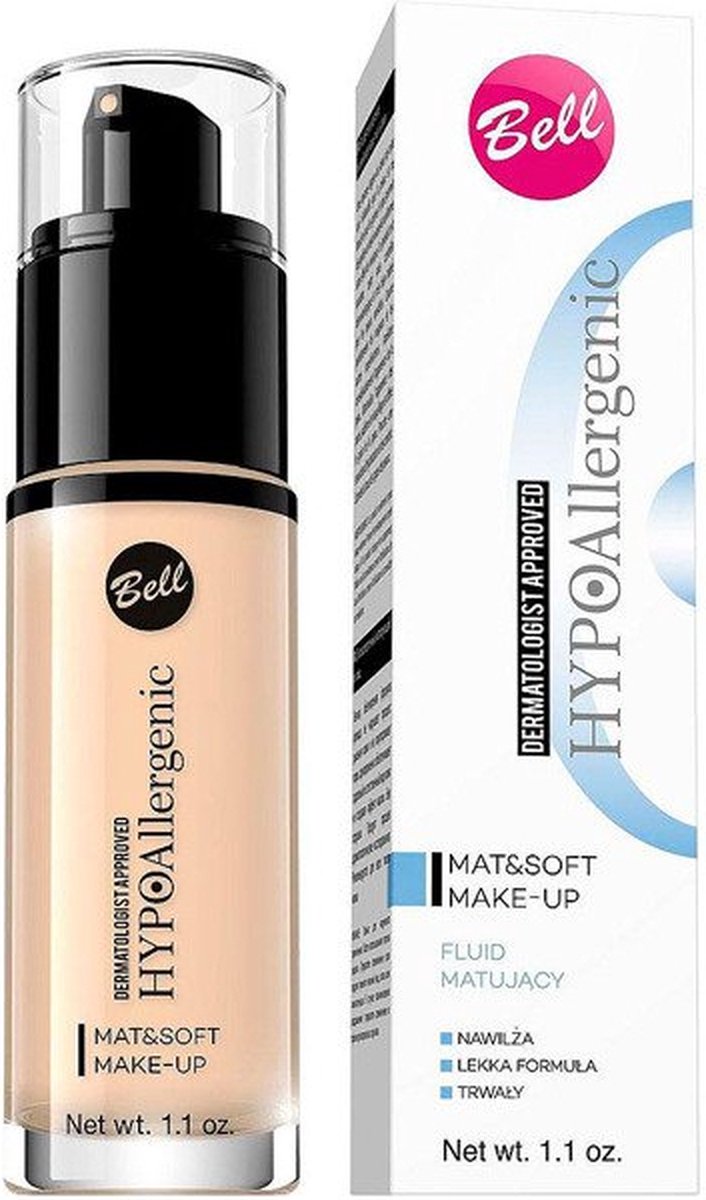 Bell - Hypoallergenic Mat & Soft Hypoallergenic Mattifying Makeup 01 Light Beige 30G