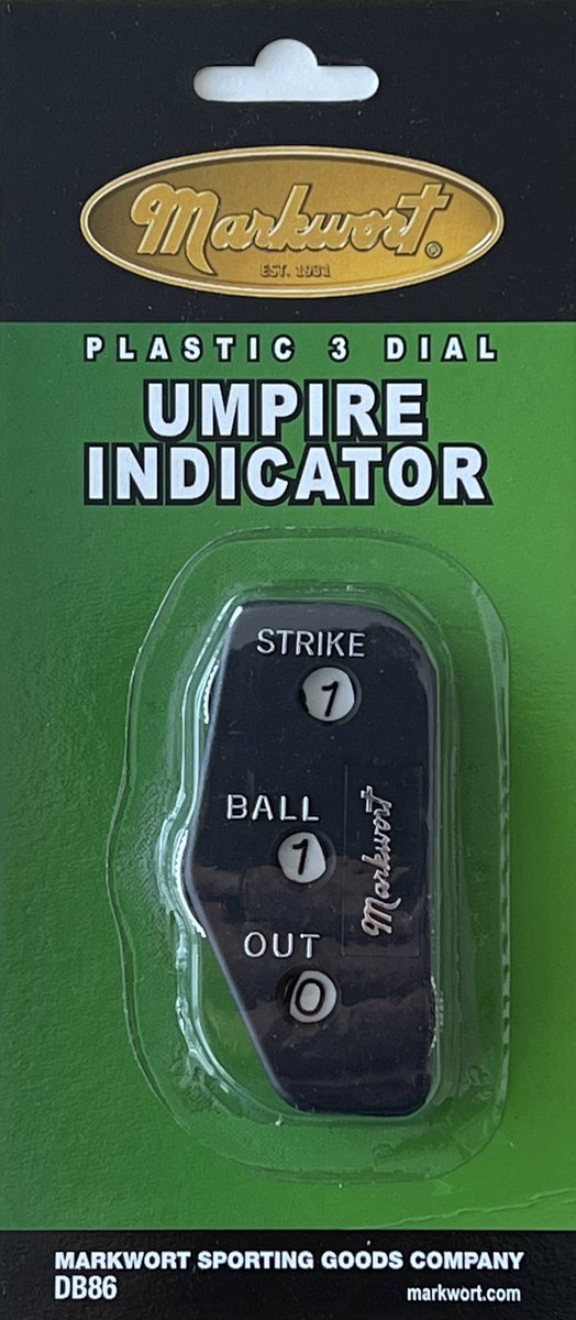 Markwort - MLB - Honkbal - Softbal - Scheidsrechters Teller - One Size - Zwart