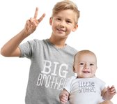 Cutiesz Big Brother T-shirt (Leeftijd ca. 2-3 jaar) en Little Brother Romper Jongens T-shirt Maat 98