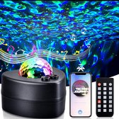 LED sterrenhemel projector-Oceaan golven projector-Galaxy projector-Led en Laser  Nachtlampje met afstandsbediening- Bluetooth 5.1 met Muziek- Timer function-Geschikt voor kinderen Volwassene