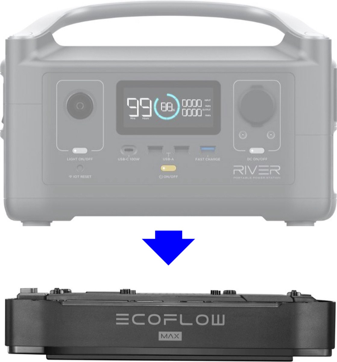 Batterie externe solaire EcoFlow RIVER 600W