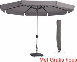 Parasol Rond Taupe 350cm Syros met hoes