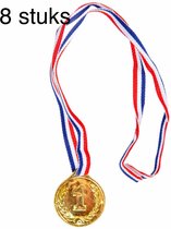 Medaille - 8 Stuk(s) - Kinderen - Goud - Trofee - Carnavalskleding - Carnaval