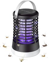 BlitzWolf® BW-MLT1 2 IN 1 Mosquito Killer Lamp Oplaadbaar 3 Modi LED Camping Light UV Insectenval Licht Geen geluid en straling - Zwart