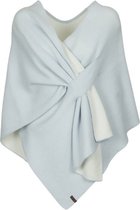 stola, omslagdoek, poncho, sjaal  van 100% cashmere/kasjmier licht blauw baby blue