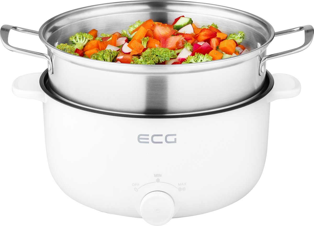 Afbeelding 2 van ECG EH 1886 Double - Multicooker - 3 l - 2 standen 450 W/900 W