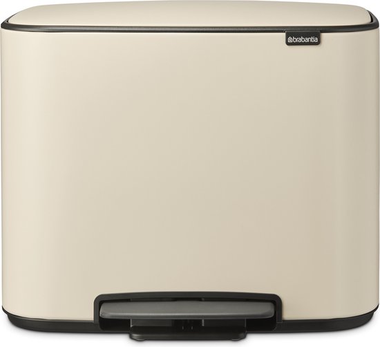 Bo Touch Bin, avec 2 seaux intérieurs, 11 + 23 litres - Soft Beige