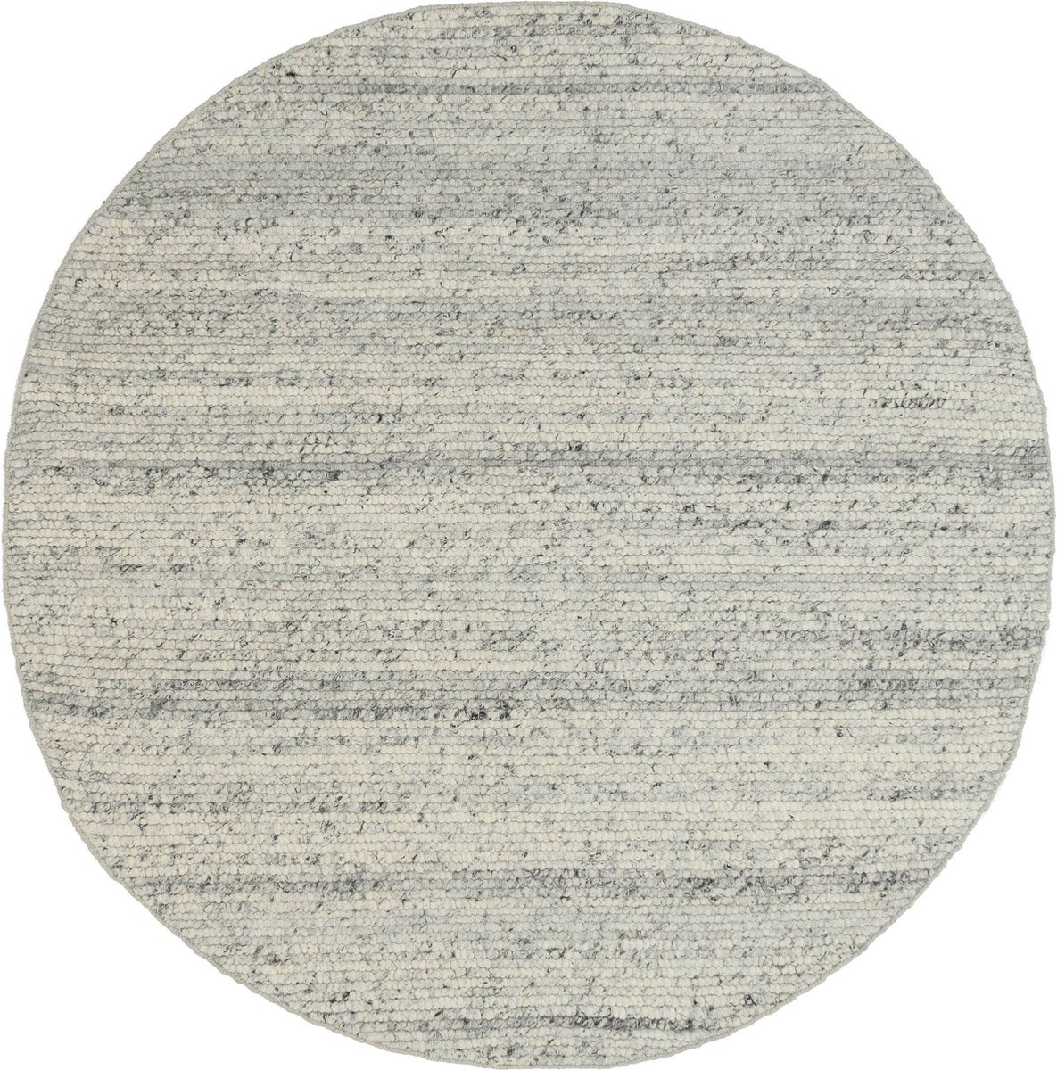 MOMO Rugs Sten Grey Rond Vloerkleed - 200 rond - Rond - Laagpolig,Rond,Structuur Tapijt - Industrieel - Grijs, Wit, Zwart