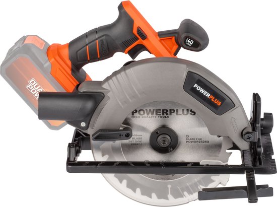 Powerplus Dual Power POWDP25260 Cirkelzaag - 40V - Ã˜190mm - BRUSHLESS - Incl. Stofzuigaansluiting en parallelgeleider - Excl. accu en lader