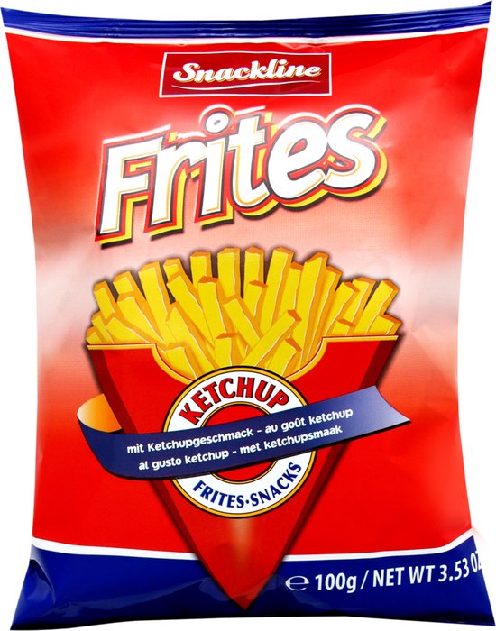 Snackline Frietsnack Met Ketchupsmaak 20 x 100g - Voordeelverpakking