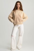 Colourful Rebel CLRFL RBL Tour Trui Beige Dames - Katoen - S