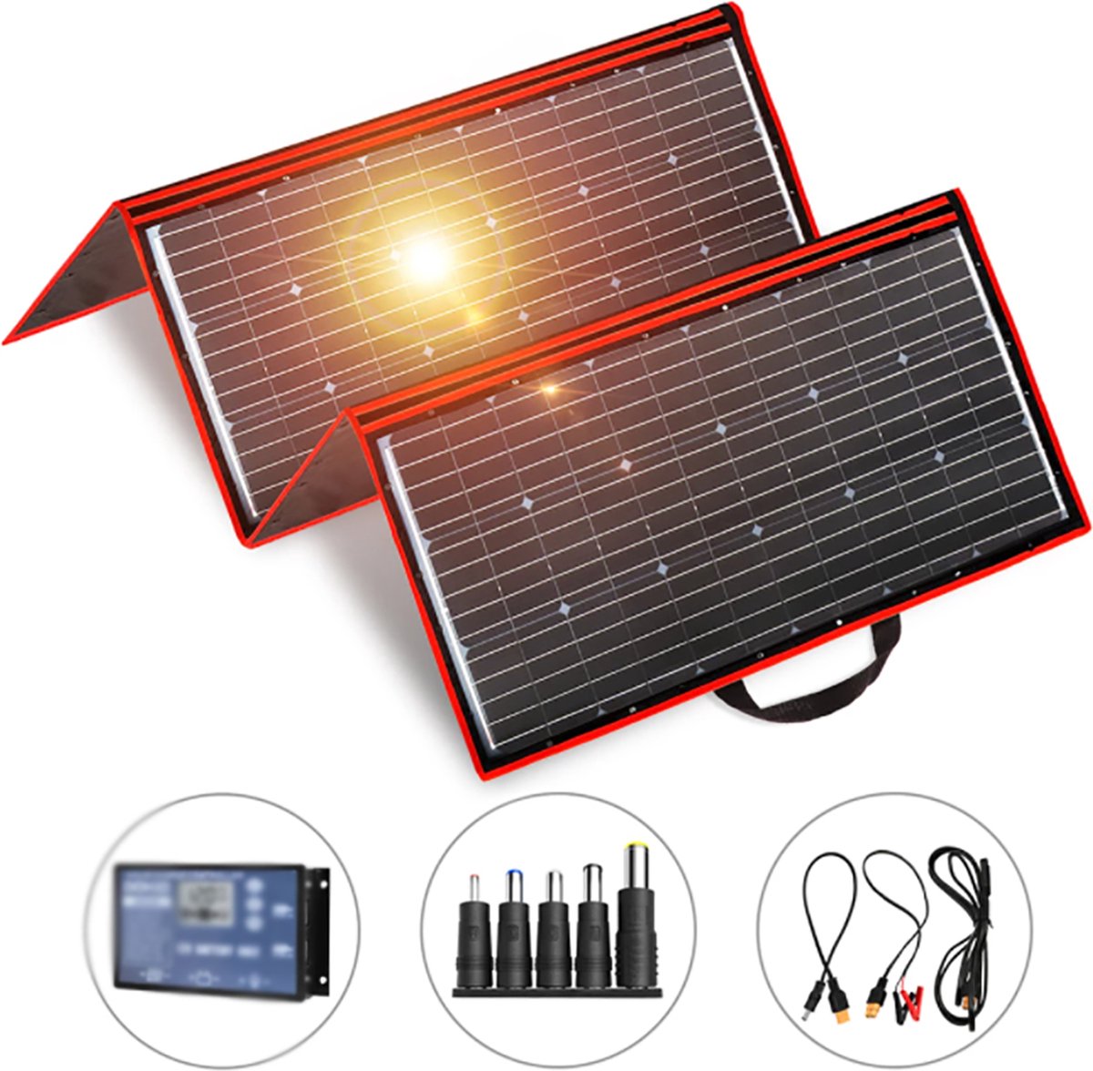 Opvouwbaar Zonnepaneel - Flexibel Zonnepaneel USB - Powerbank - 300W - Solar Charger - Draagbaar Zonnepaneel - Voor de camping