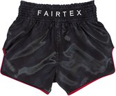 Fairtex Muay Thai Shorts - "Stealth" - Zwart - maat XL