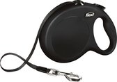 Flexi Rollijn New Classic Tape Large 8 m - Hondenriem - Zwart Tot 50kg