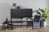 Dressoir Sem 160x40x130 cm mangohout en metaal