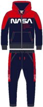 Nasa joggingpak / trainingspak / vrijetijdspak - Vest + Broek - blauw - rood - Maat 152 / 12 jaar