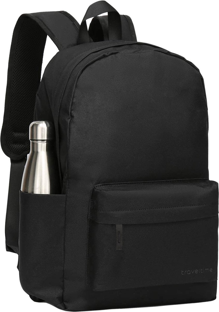Traveltime - Anti diefstal rugzak 21 L - 15.6 inch Laptop Rugtas - Schooltas - Waterafstotend – Zwart