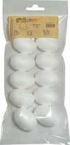 10x stuks hobby knutselen eieren van piepschuim 4,5 cm - Pasen decoraties - Zelf decoreren