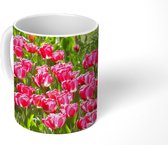 Mok - Roze tulpen in het Nederlandse Lisse - 350 ML - Beker - Uitdeelcadeautjes