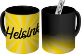 Magische Mok - Foto op Warmte Mok - de stadsnaam van het Finse Helsinki - 350 ML - Uitdeelcadeautjes