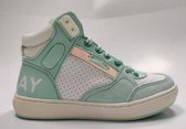 Replay Cobra Mid Suede Meisjes Hoge Sneaker - Mintgroen - Maat 31