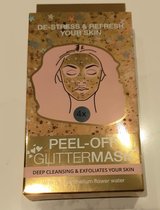 Glitter gezichtsmasker - Glittermask - peel-off - deepcleansing - met chrysanthellum bloemenwater - 4 maskers