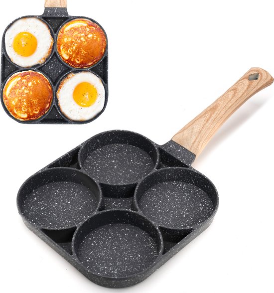 ✓Newlusive®️ Pancake Pan - Omelette Pan - Poêle à oeufs - Revêtement anti- adhésif -... | bol.com
