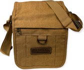 THL Design – Kleine Canvas Schoudertas – Heren / Dames – Crossbodytas – Khaki