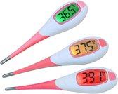Flexibele Digitale Thermometer met Achtergrondverlichting Roze