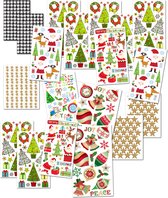 Deluxe Stickerset Kerstmis | 19 Stickervellen | Voordeelpakket Stickers in thema Kerst | Knutselstickers | Stickerpakket | Luxe Stickers |Scrapbooking Stickers | Glitterstickers |