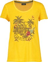TAIFUN Dames T-shirt met print en borduursel