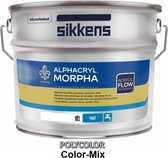 Sikkens Alphacryl Morpha - Afwasbare matte isolerende muurverf - RAL 9016 Verkeerswit - 1 L