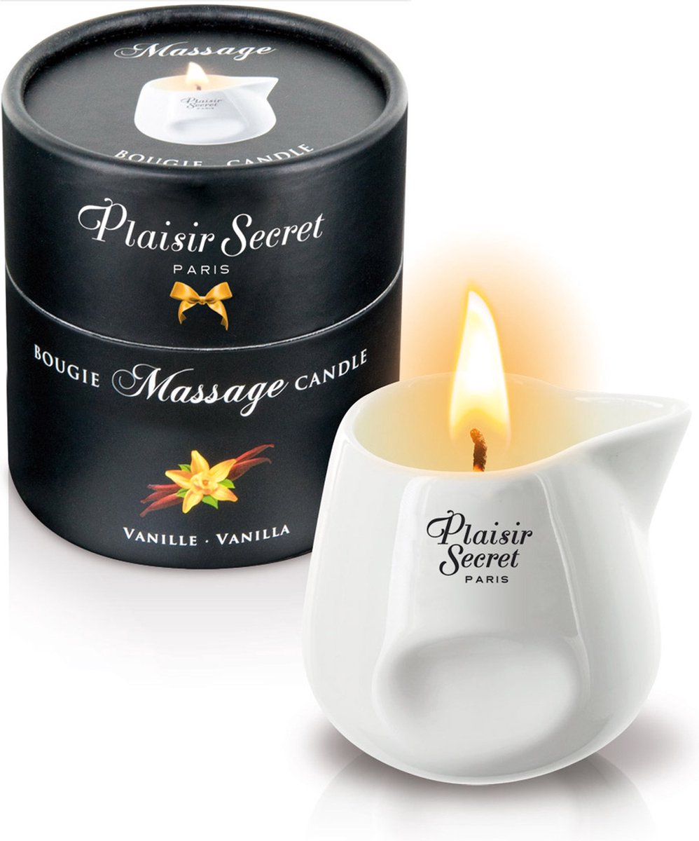 Goedkoopste Plaisirs Secrets Massagekaars Vanille - 80 ml