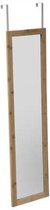 Bamboe deurspiegel - HOUTEN UITGAVEN - Spiegel - 30 x 110 CM - XL MODEL - Hangspiegel - HOGE KWALITEIT - Verstevigd model - Visagie spiegel - Staande spiegel - Wandspiegel - Passpiegel - Mirr