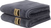 PTMD Zeer Luxe - Sauna handdoek - Badhanddoek - 100% katoen - 600 g/m² - 70 x 200 cm - Grijs - 2 Stuks