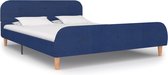 vidaXL Bedframe stof blauw 140x200 cm