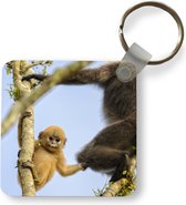 Sleutelhanger - Uitdeelcadeautjes - Jonge aap kijkend in de camera - Plastic
