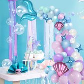 Ballonen Pakket- Zeemeermin- Mermaid- Verjaardag- Feestpakket- Kinderfeestje- 87 delig
