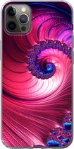 Geschikt voor iPhone 12 Pro Max hoesje - Spiraal - Abstract - Kleuren - Siliconen Telefoonhoesje