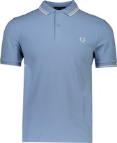 Fred Perry Polo Blauw Aansluitend - Maat XL - Heren - Lente/Zomer Collectie - Katoen