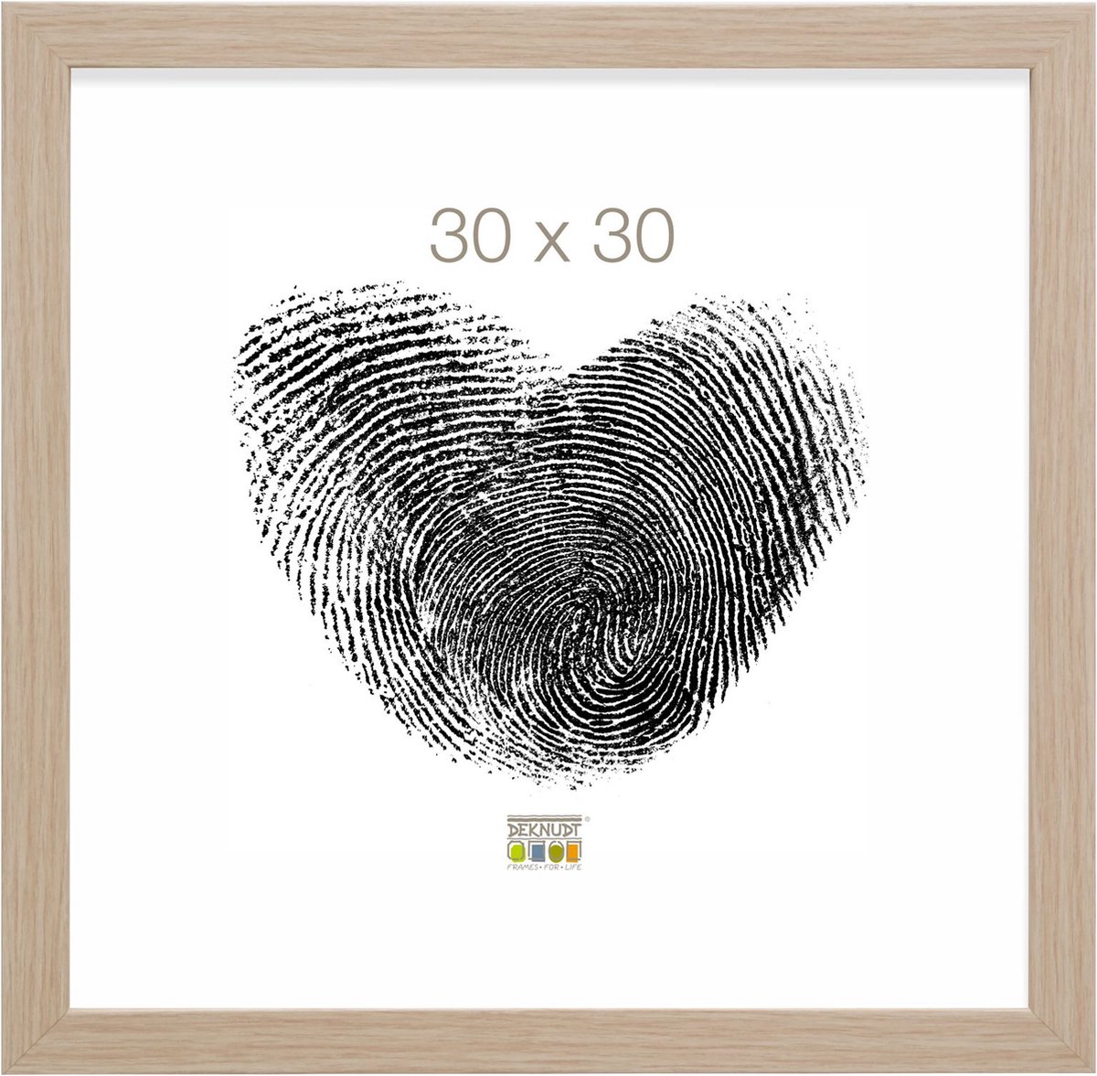 Deknudt Frames fotolijst S45RJ1 - naturel eikkleur - hout - 30x30 cm