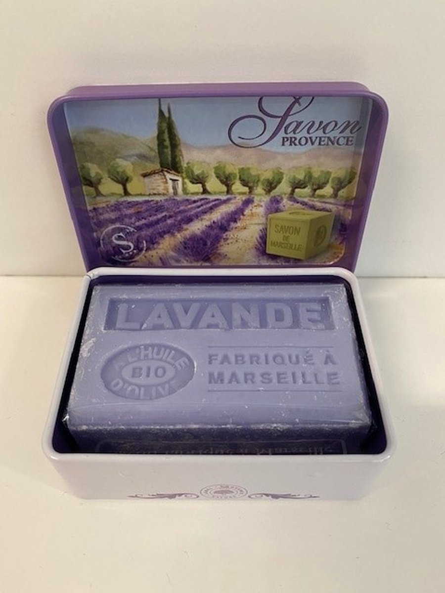 Goedkoopste Metalen doosje Provence zeep Lavande 60 gr.