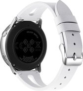 Fungus - Smartwatch bandje - Geschikt voor Samsung Galaxy Watch 6 (incl. Classic), Watch 5 (incl. Pro), Watch 4, Watch 3 41mm, Active 2 - Horloge 20mm - PU leer - Split - Wit